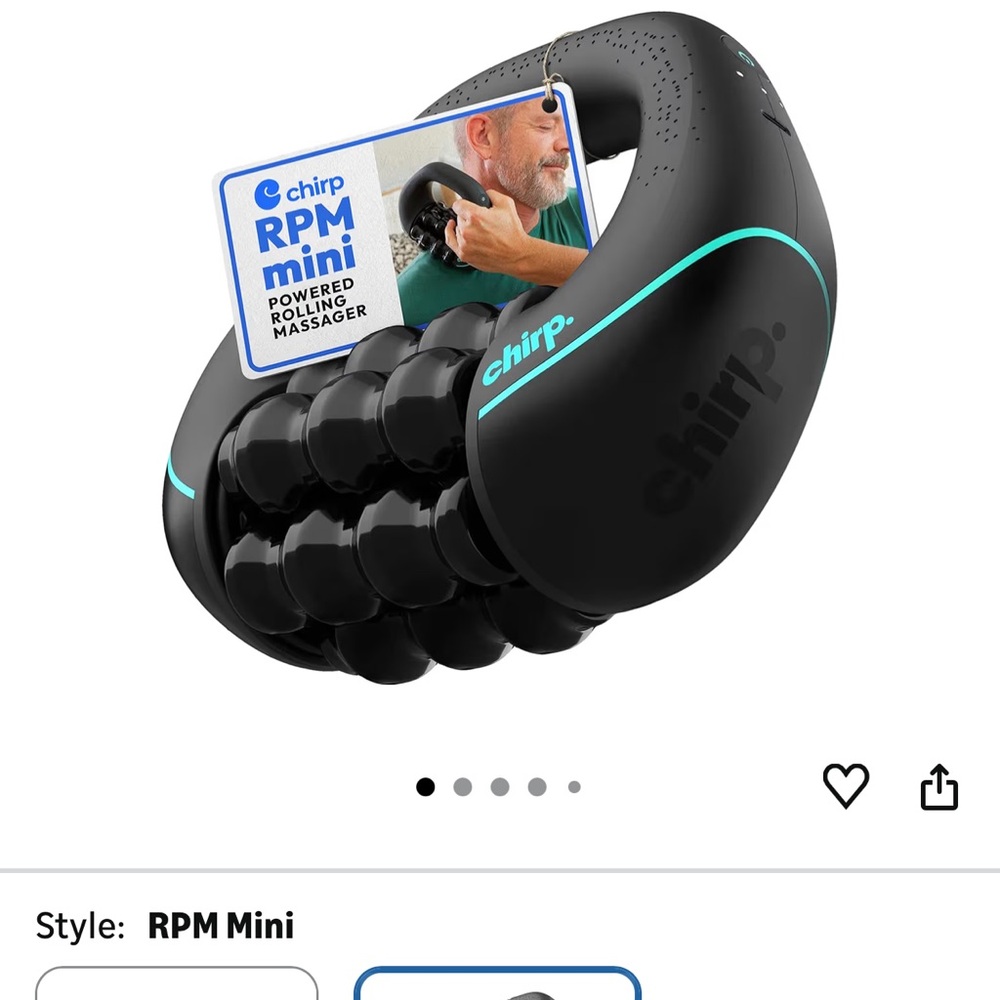 chirp RPM Mini Powered Rolling Massager in Black